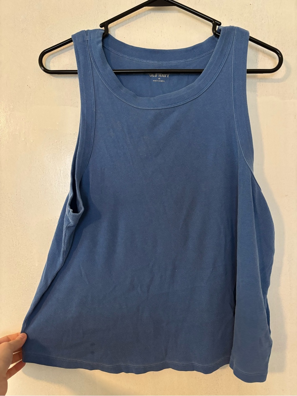Old Navy Dusty Blue Ribbed Tank Top - Women's Sleeveless Tee